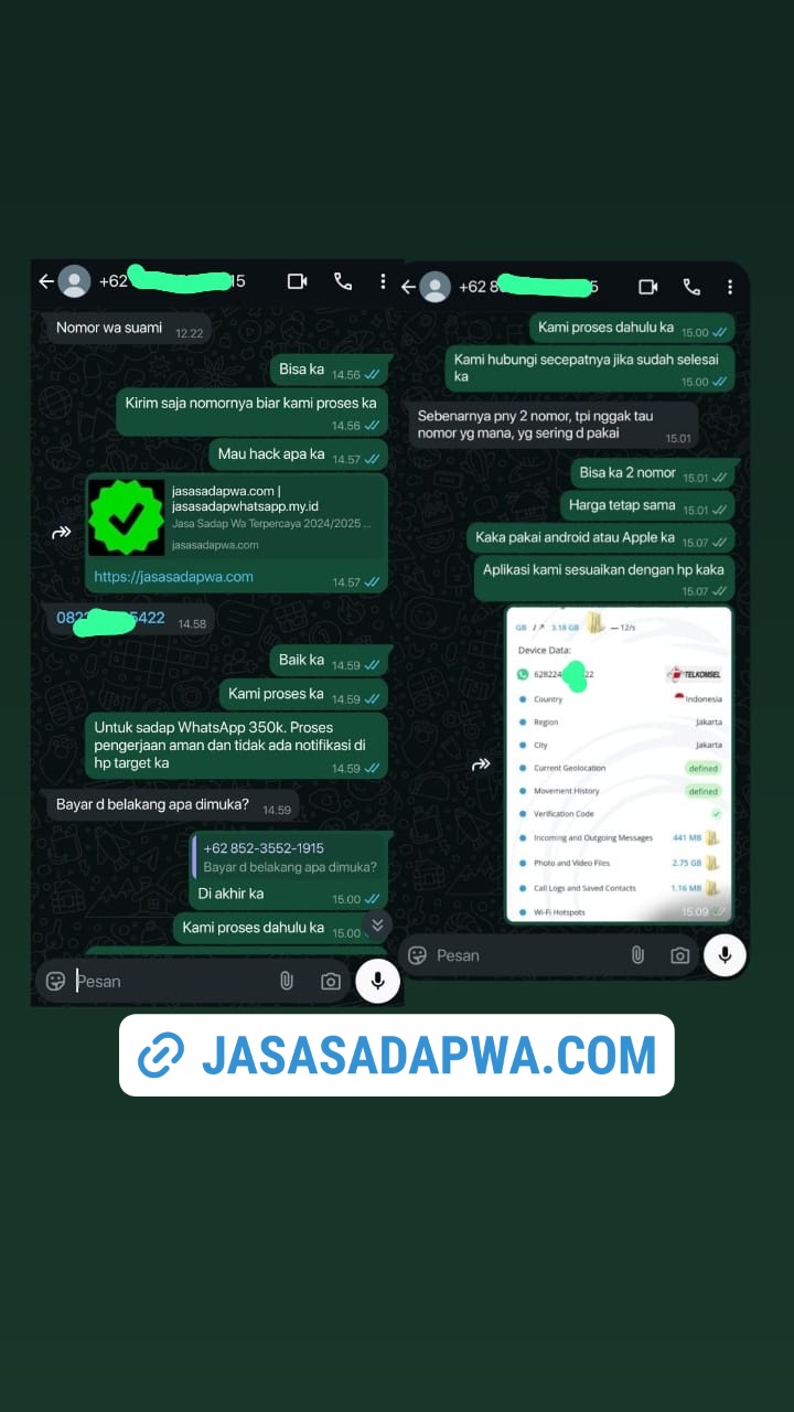 Jasa sadap wa jakarta WhatsApp profesional/